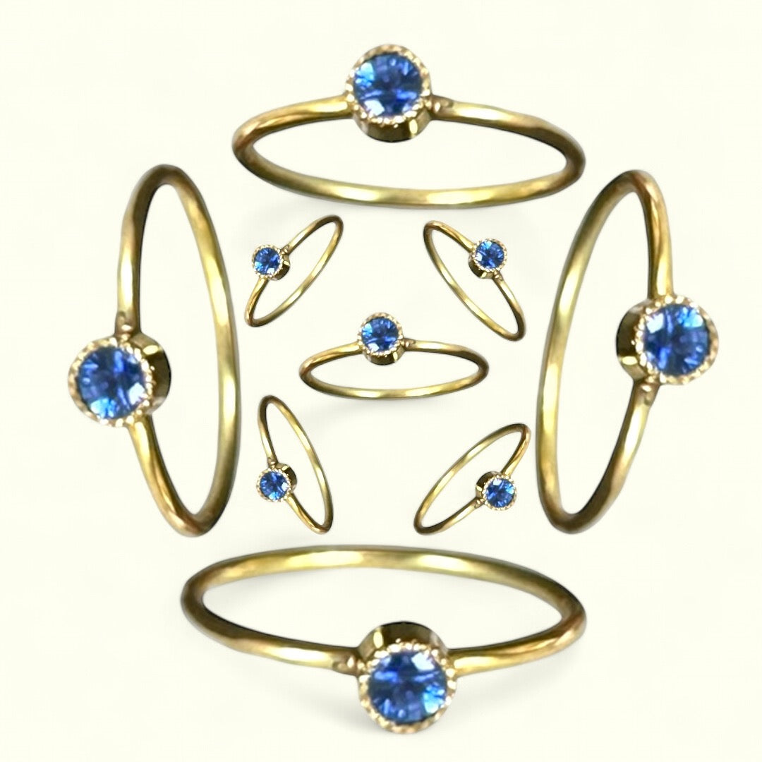 Ring recyceltes Gold Saphir Goldschmied nachhaltig