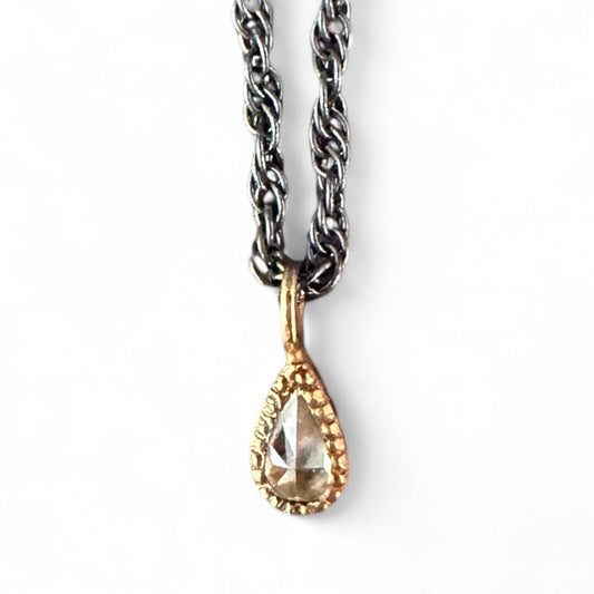 Kette Diamant Berlin recyceltes Gold nachhaltiger Schmuck Goldschmied